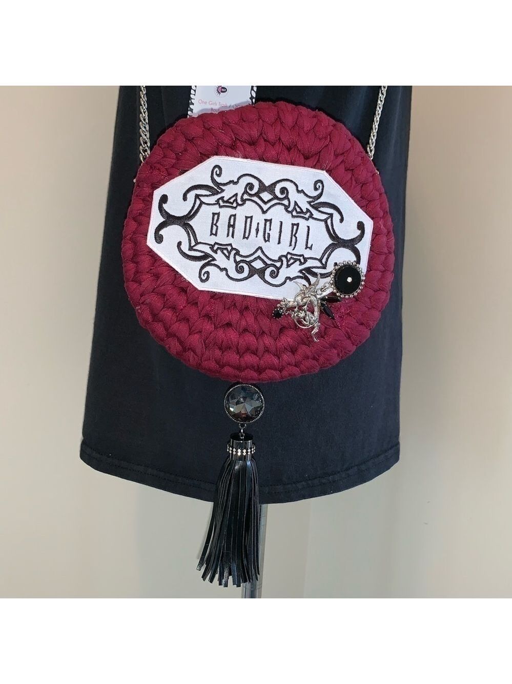 Villains Crossbody Purse Disney Upcycled T Shirt Yarn - Picture 2 of 8